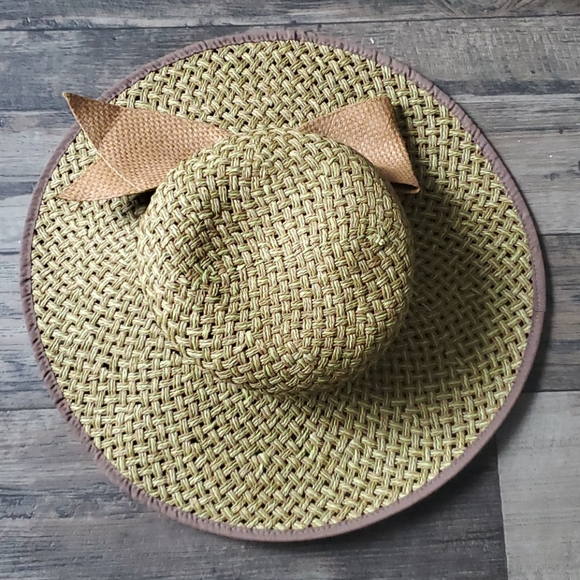 Jessica Simpson Large Bow Floppy Hat 100% Paper - Picture 6 of 12